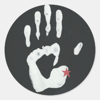 Redondo Adesivo do Michigan da Mão