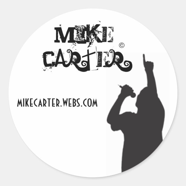 Redondo adesivo do Mike Carter (Frente)