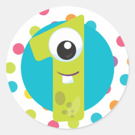 Redondo Adesivo do ONE Pequeno Monstro