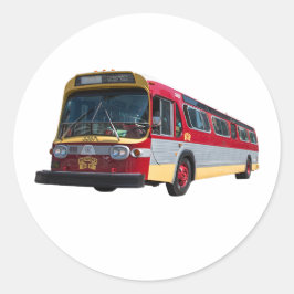 Redondo Adesivo do Ônibus Retro Muni de São Francisco