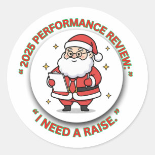 Redondo Adesivo do Papai Noel Engraçado – Avaliação de Des