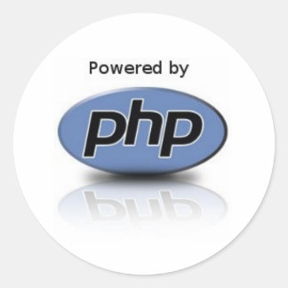 Redondo adesivo do PHP
