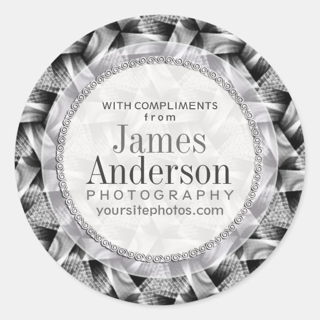 Redondo Adesivo do Promocional comercial do Silver Weave (Frente)