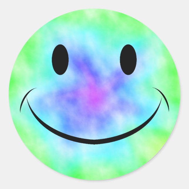 Redondo Adesivo do Rainbow Tie-Face (Frente)