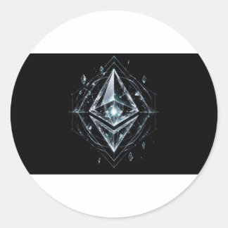 Redondo Adesivo do Relíquia de Cristal Ethereum