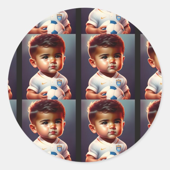 Redondo adesivo do ronaldo de crise (Frente)