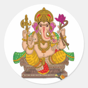 Redondo Adesivo do Senhor Ganesha