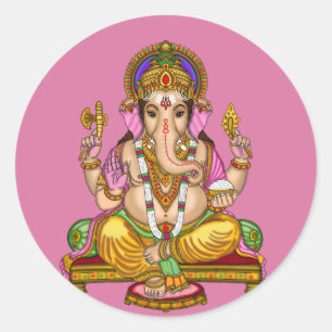 Redondo Adesivo do Senhor Ganesha