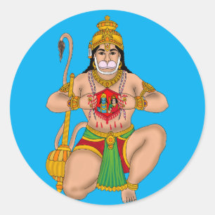 Redondo Adesivo do Senhor Hanuman
