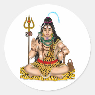 Redondo Adesivo do Senhor Shiva
