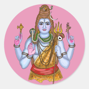 Redondo Adesivo do Senhor Shiva