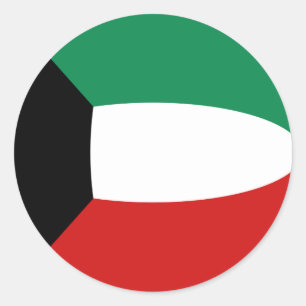 Redondo Adesivo do Sinalizador do Kuwait Fisheye