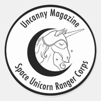 Redondo adesivo do Space Unicorn Ranger Corps