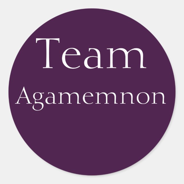 Redondo Adesivo do Team Agamemnon (Frente)