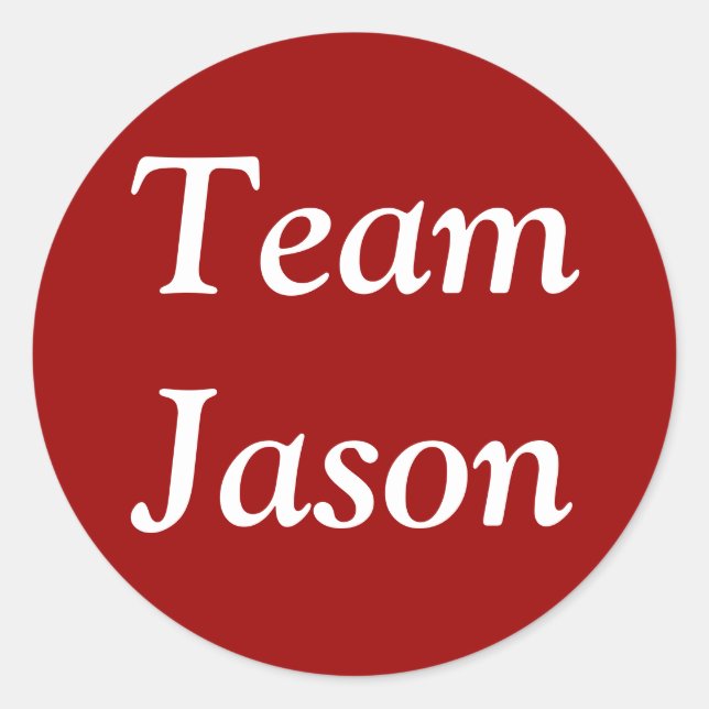 Redondo Adesivo do Team Jason (Frente)