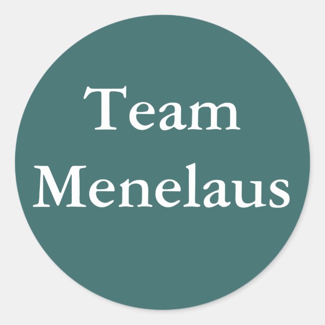 Redondo Adesivo do Team Menelaus (Frente)