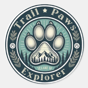 Redondo Adesivo do Trail Paws Explorer