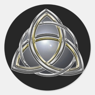 Redondo Adesivo do Trinity Knot 2