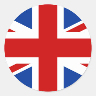 Redondo Adesivo do Union Jack Round