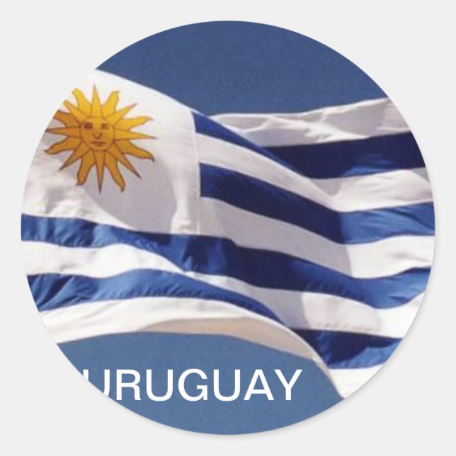 Redondo Adesivo do Uruguay Round Clássico (Frente)