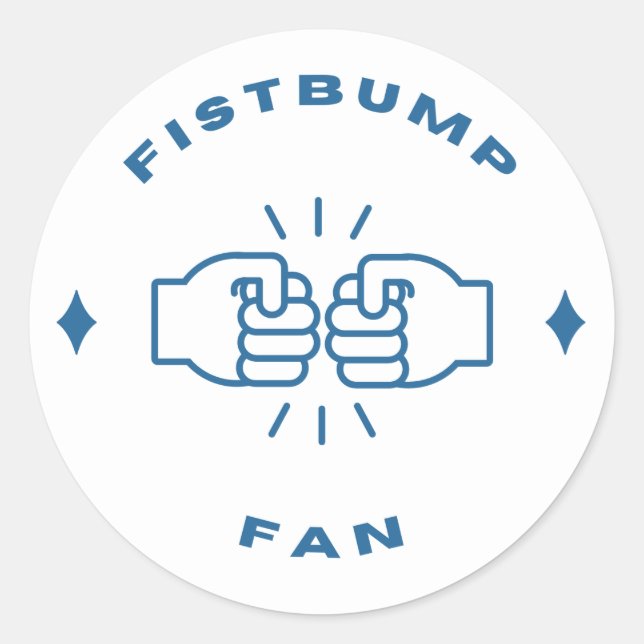 Redondo Adesivo do ventilador FistBump (Frente)