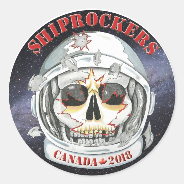 Redondo Adesivo dos Shiprockers 2018 do Canadá (Frente)