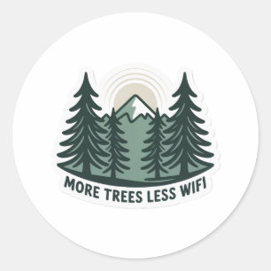 Redondo Adesivo Ecológico Mais Árvores Menos WiFi
