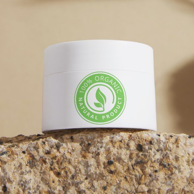 Redondo Adesivo Ecológico | Rótulo de Produto Natural (Criador carregado)