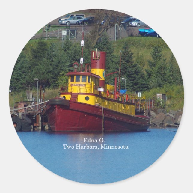 Redondo adesivo Edna G. (Frente)