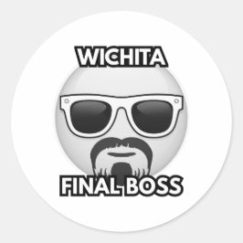 Redondo Adesivo engraçado do chefe final de Wichita