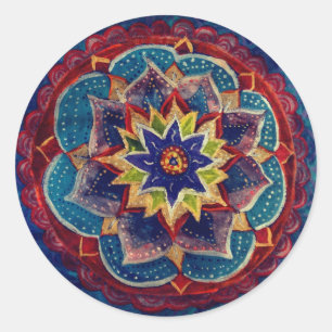 Redondo Adesivo especial de arte de mandala