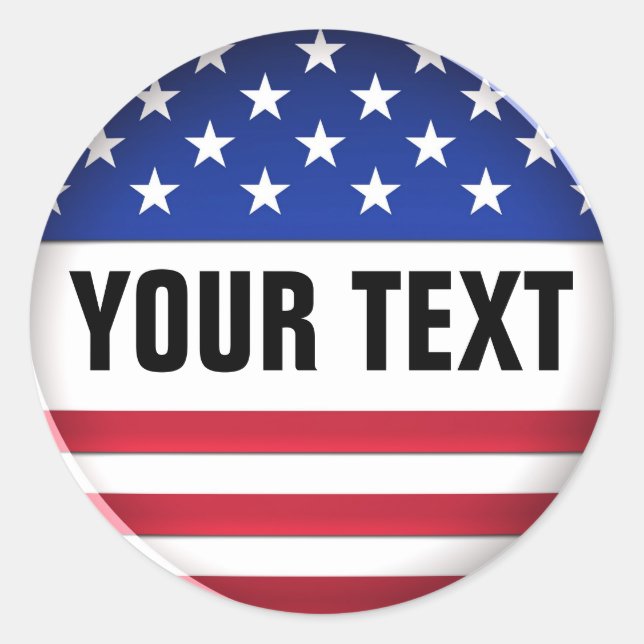 Redondo Adesivo EUA personalizado (Frente)