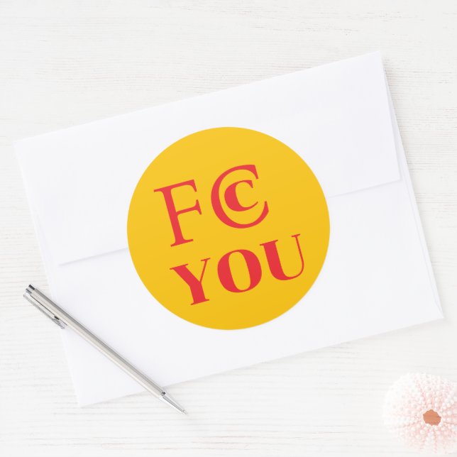 Redondo Adesivo FCC YOU (Envelope)