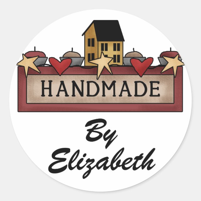 Redondo Adesivo feito à mão / com craveiro por SRF (Frente)