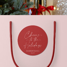 Redondo Adesivo Festivo de Boas Festas