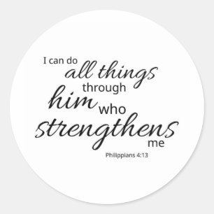 Redondo Adesivo Filipenses 4:13