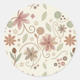 Redondo Adesivo Floral Boho