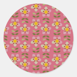 Redondo Adesivo Floral Rosa - Bloom & Stick