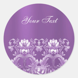 Redondo Adesivo Floral Roxo