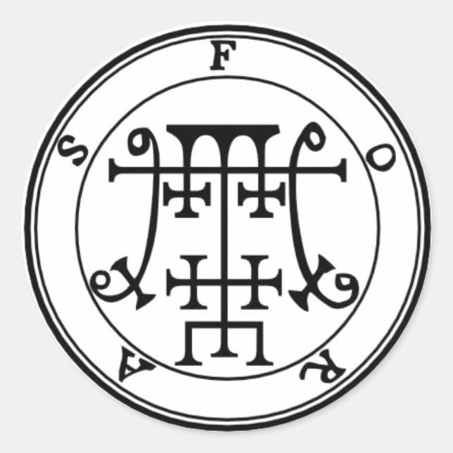 Redondo Adesivo Foras Goétia (Frente)