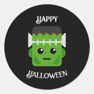 REDONDO ADESIVO FRANKIE FELIZ HALLOWEEN FOFO