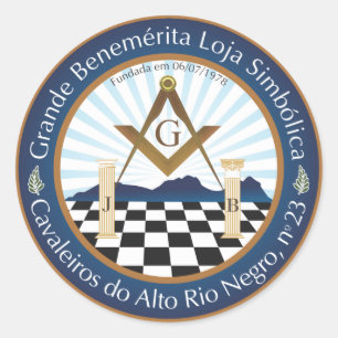 Redondo Adesivo Freemason CARN