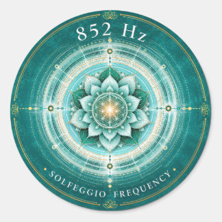 Redondo Adesivo Frequência Solfeggio 852 Hz