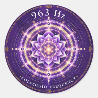 Redondo Adesivo Frequência Solfeggio 963 Hz