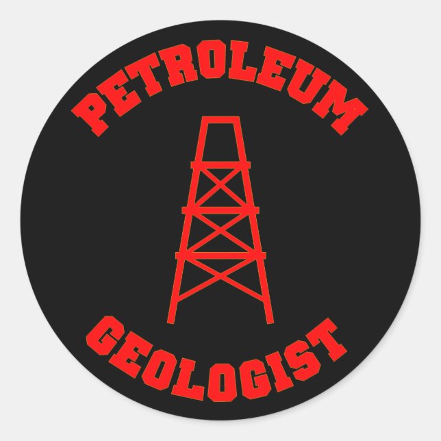 Redondo Adesivo Geólogo do Petróleo (Frente)