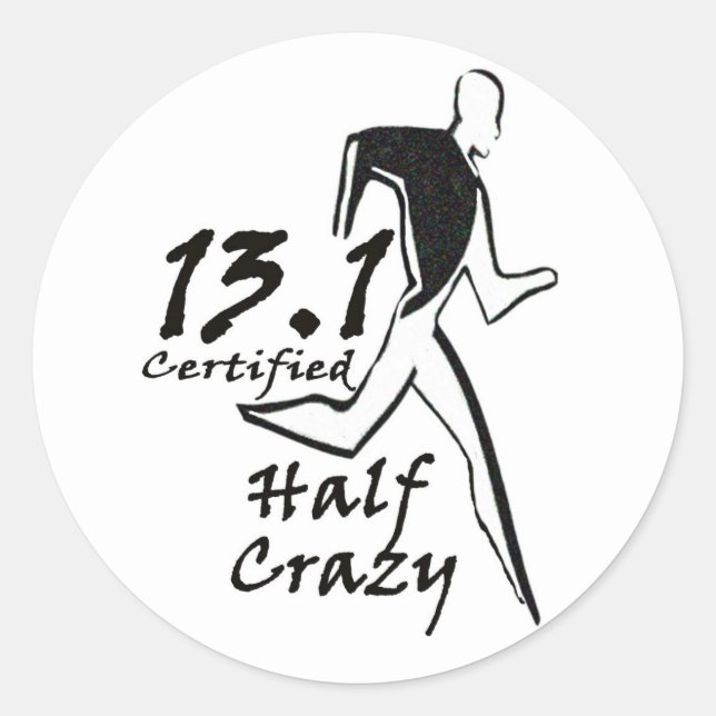 Redondo Adesivo "Half Crazy" masculino (Frente)
