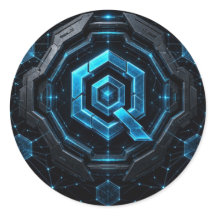 Adesivo Hexagonal do Circuito Quant Overledger