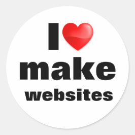 Redondo Adesivo I love make websites