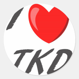 Redondo adesivo I Love TKD