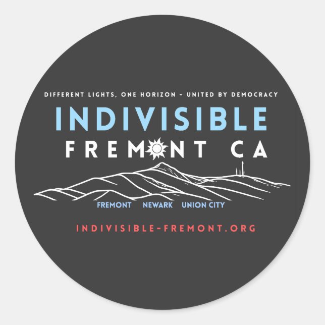 Redondo Adesivo Indivisible Fremont (escuro) (Frente)